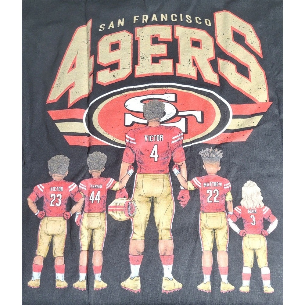 San Francisco 49ers Best Dad Ever Fathers Day Tshirt - Black - XL